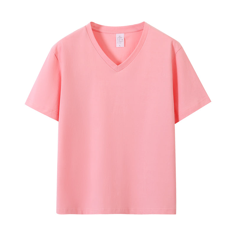 Plus Size Cotton Basic V Neck Tee