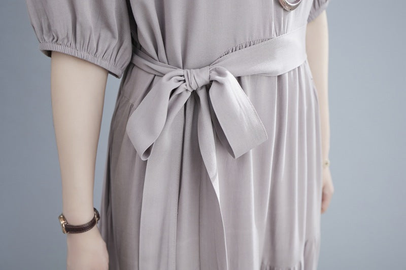Plus Size Simple Tier Midi Dress