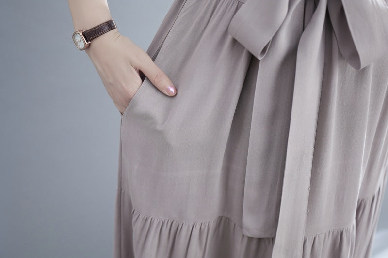 Plus Size Simple Tier Midi Dress