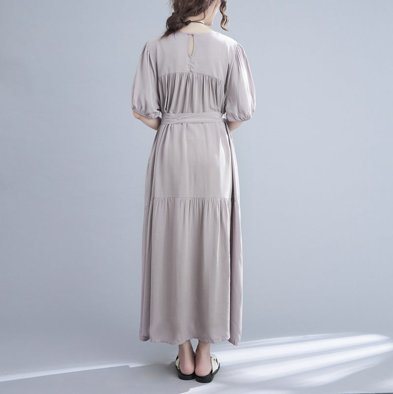 Plus Size Simple Tier Midi Dress
