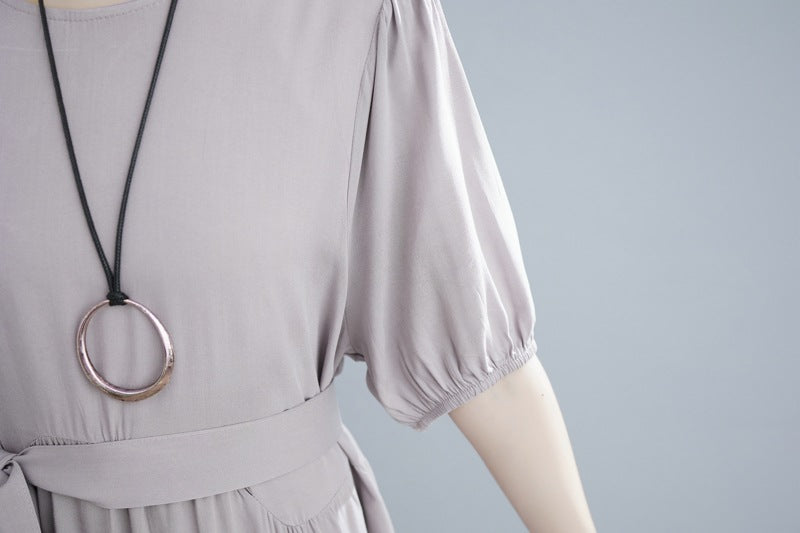 Plus Size Simple Tier Midi Dress