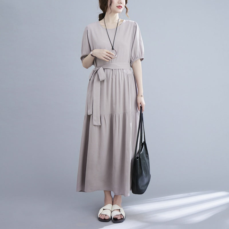 Plus Size Simple Tier Midi Dress