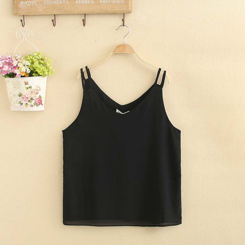 (Special Price!) Plus Size Chiffon Cami Top (EXTRA BIG SIZE)