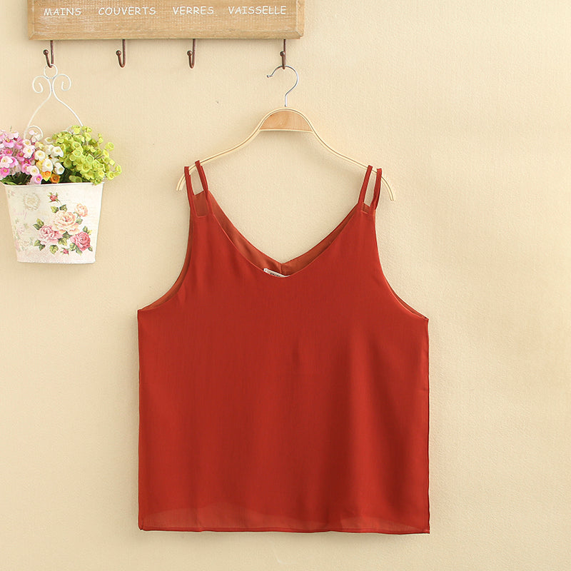 (Special Price!) Plus Size Chiffon Cami Top (EXTRA BIG SIZE)