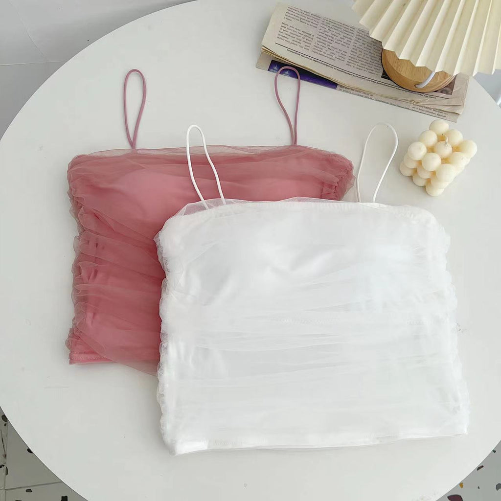 Plus Size Tulle Cami Top