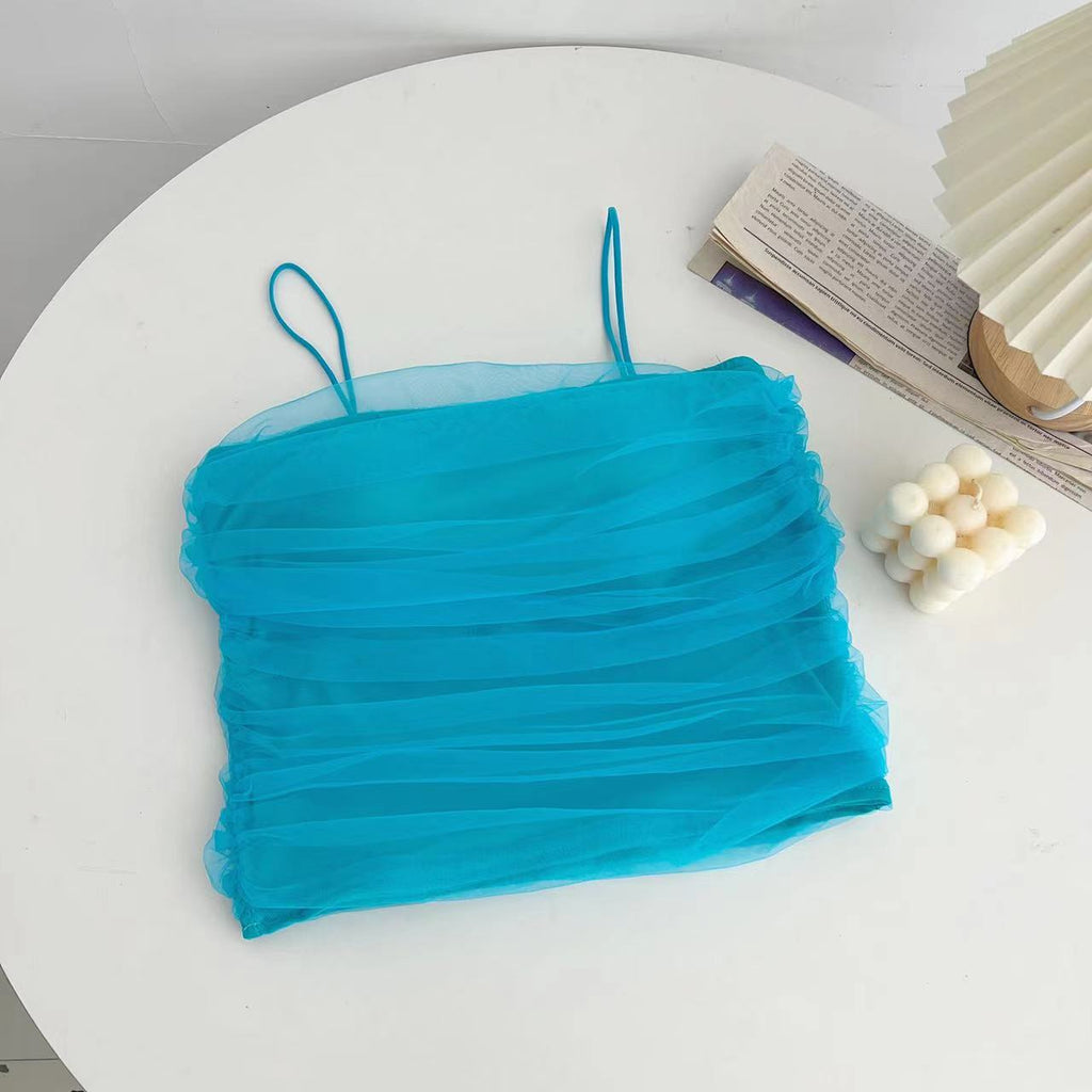 Plus Size Tulle Cami Top