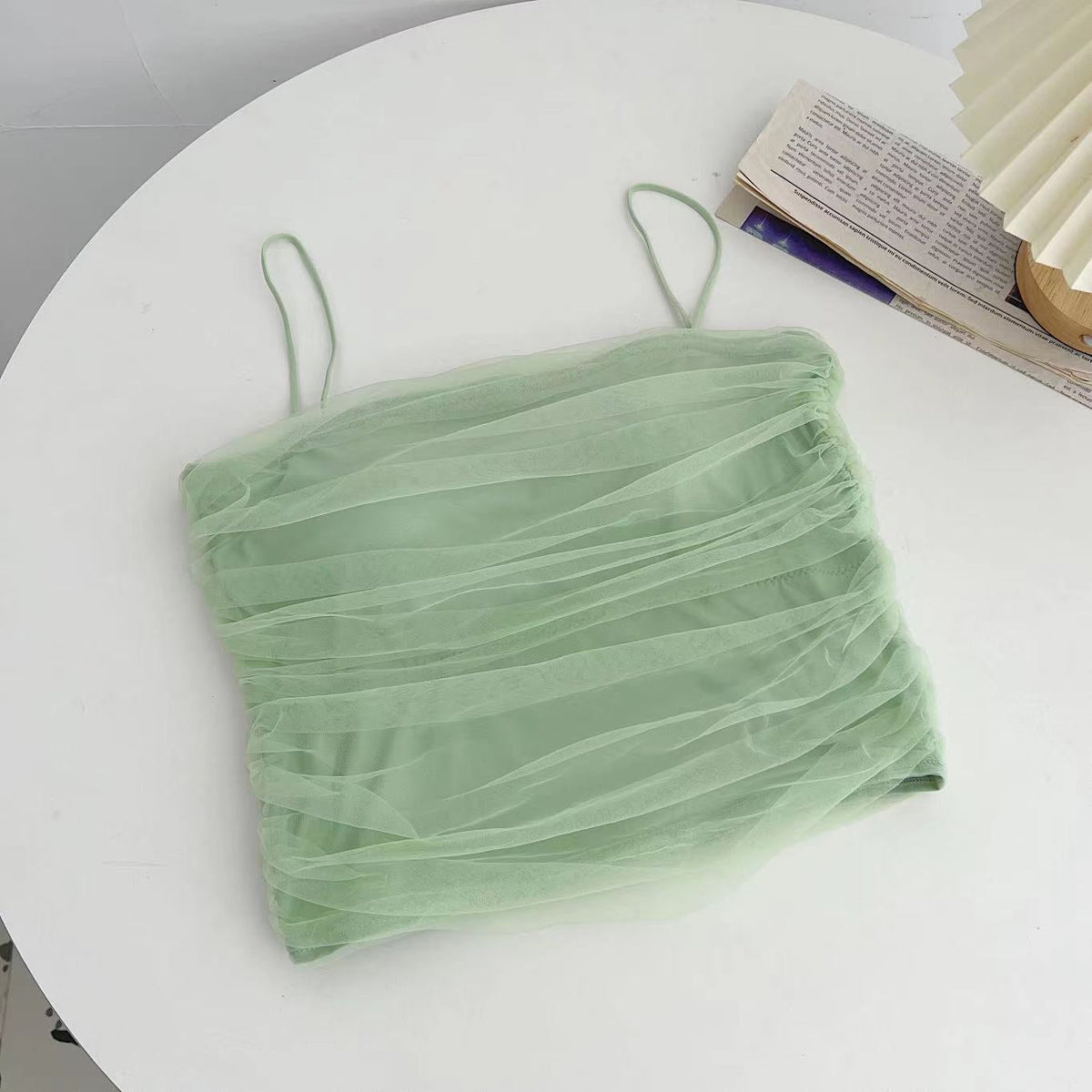 Plus Size Tulle Cami Top