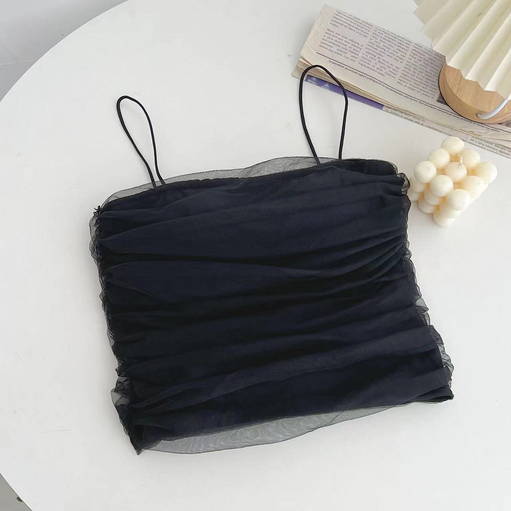 Plus Size Tulle Cami Top