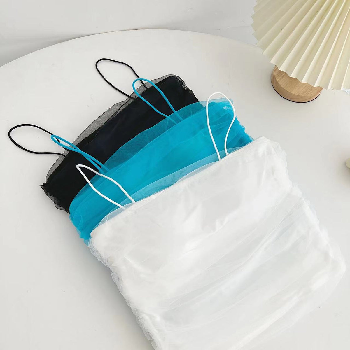 Plus Size Tulle Cami Top
