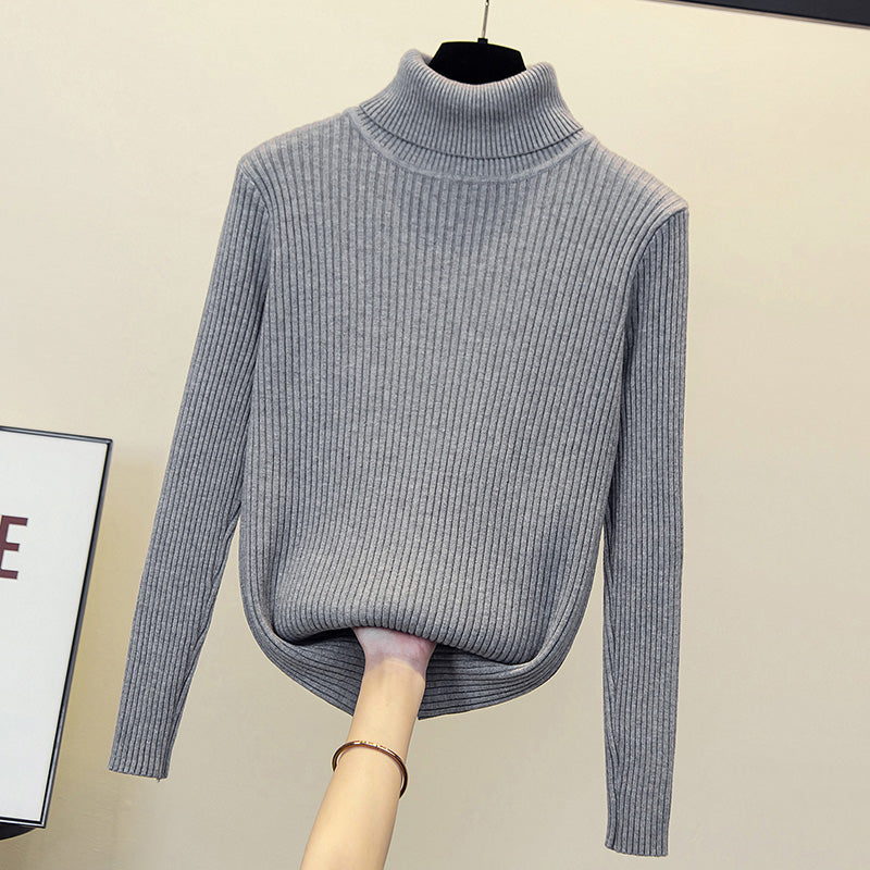 Plus Size Turtle Neck Knit Sweater