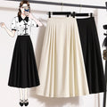 Plus Size Umbrella Pleat A Line Skirt