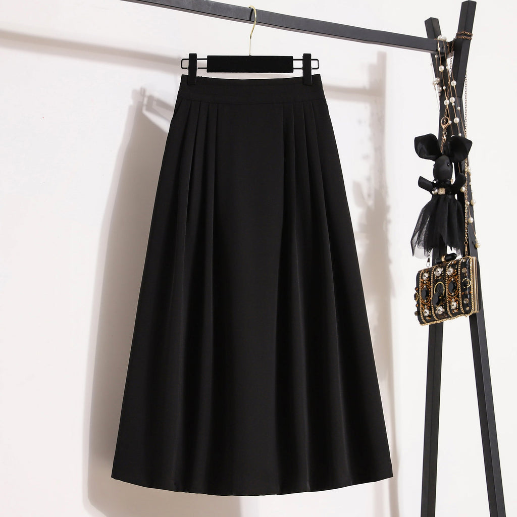 Plus Size Umbrella Pleat A Line Skirt