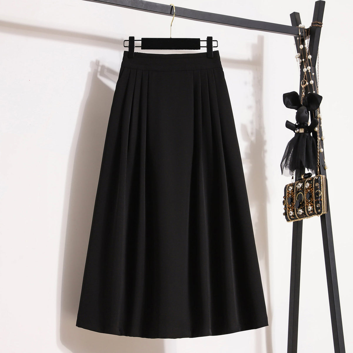 Plus Size Umbrella Pleat A Line Skirt