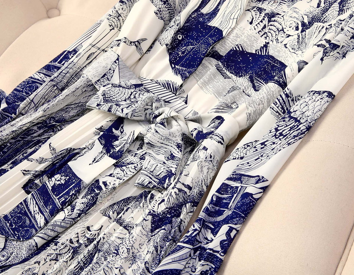 Plus Size Botanics Pleat Midi Shirt Dress