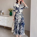 Plus Size Botanics Pleat Midi Shirt Dress