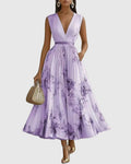 Women's V-Neck A-Line Dress