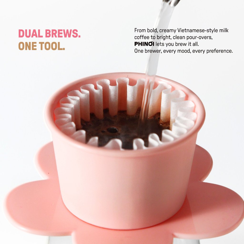 The Phinoi Coffee Dripper Modern Vietnamese Pour Over 1 - 2 Cups [Pink]