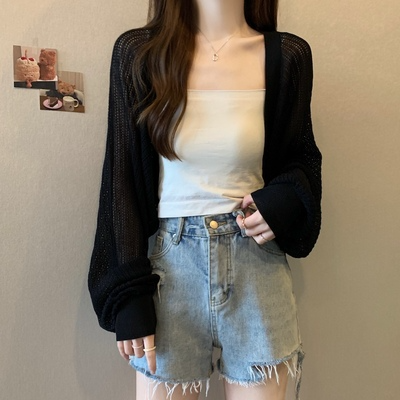 (Special Price!) Plus Size Knit Crop Cardigan