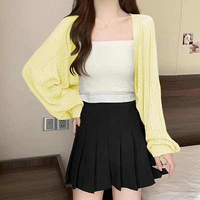 (Special Price!) Plus Size Knit Crop Cardigan