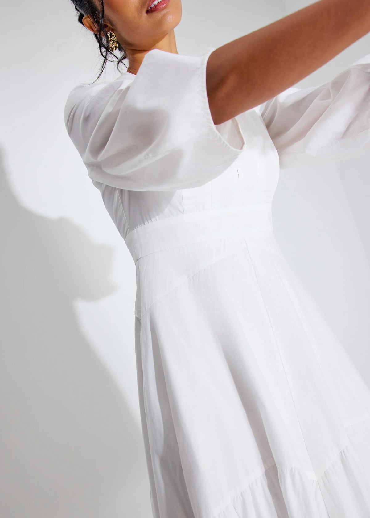 Cotton Flare Midaxi Dress