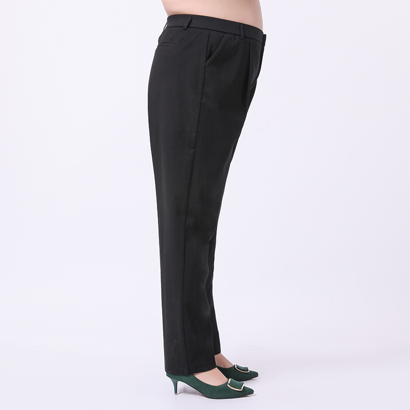 (XL-9XlL Plus Size Straight Leg Black Trousers Pants (Extra Big Size)