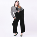 (XL-9XL) Plus Size Velvet Ribbed Wide Leg Long Pants (Extra Big Size)