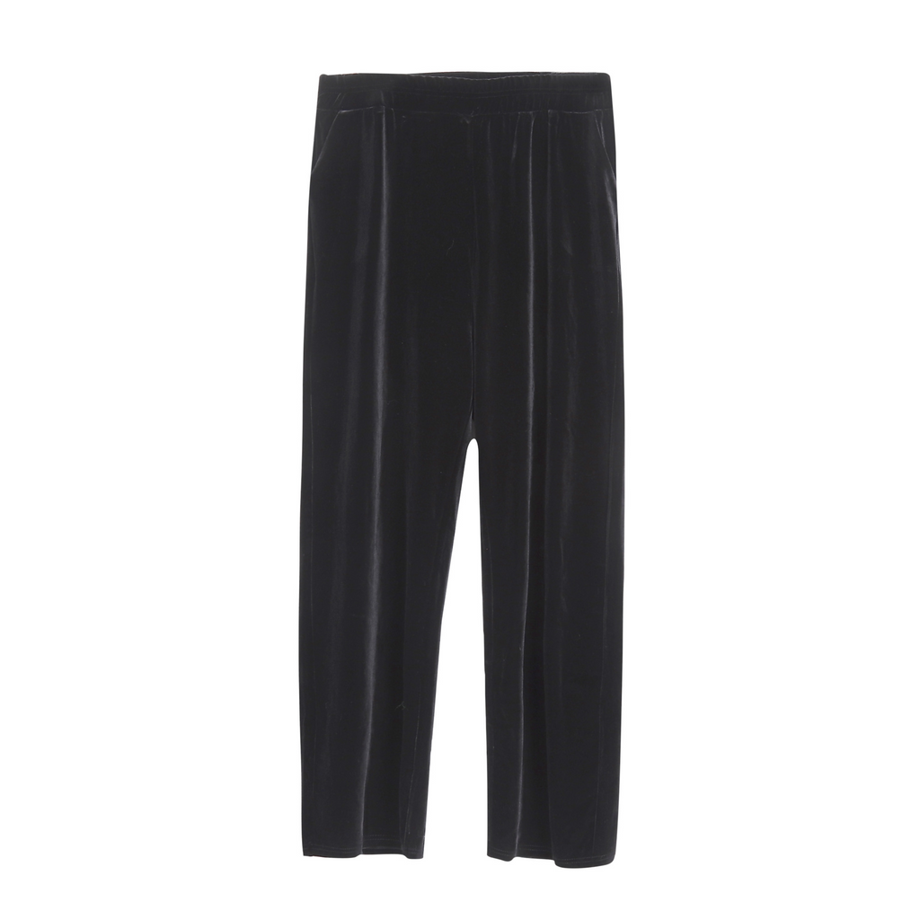 (XL-9XL) Plus Size Velvet Ribbed Wide Leg Long Pants (Extra Big Size)